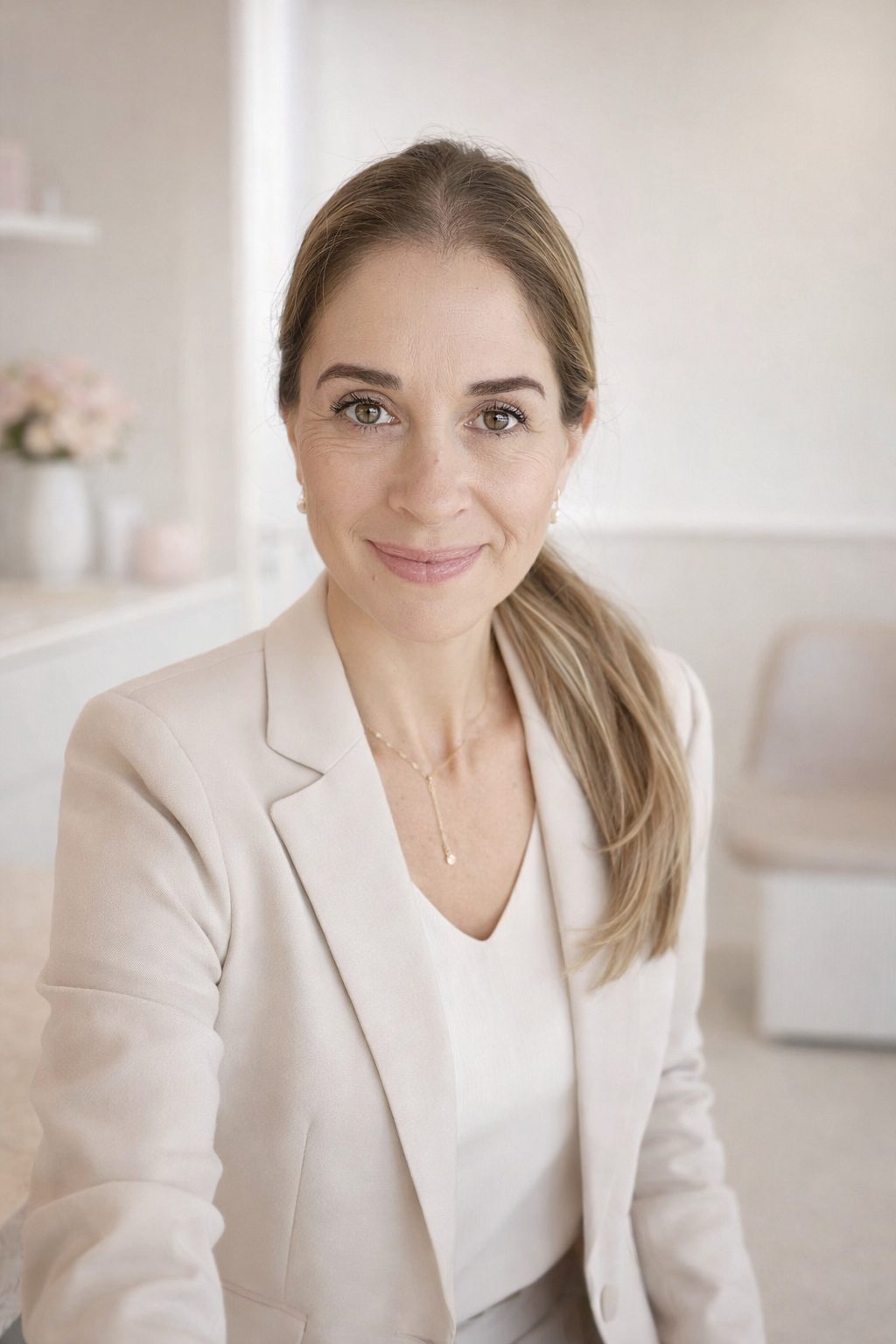 Retrato da Dra. Gabriela Cavalheiro no consultório